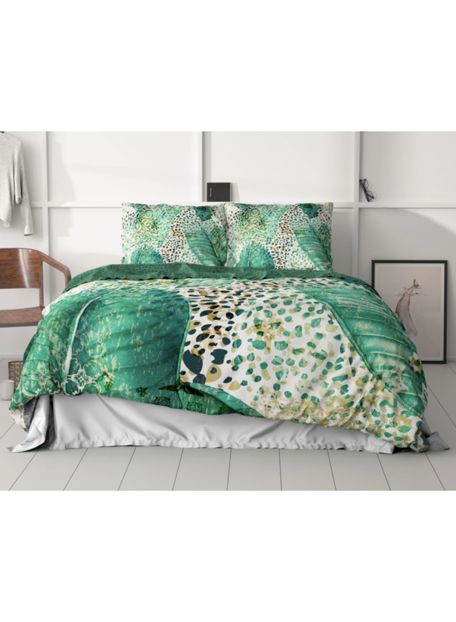 Dreamhouse Dekbedovertrek Morena Groen - Katoensatijn