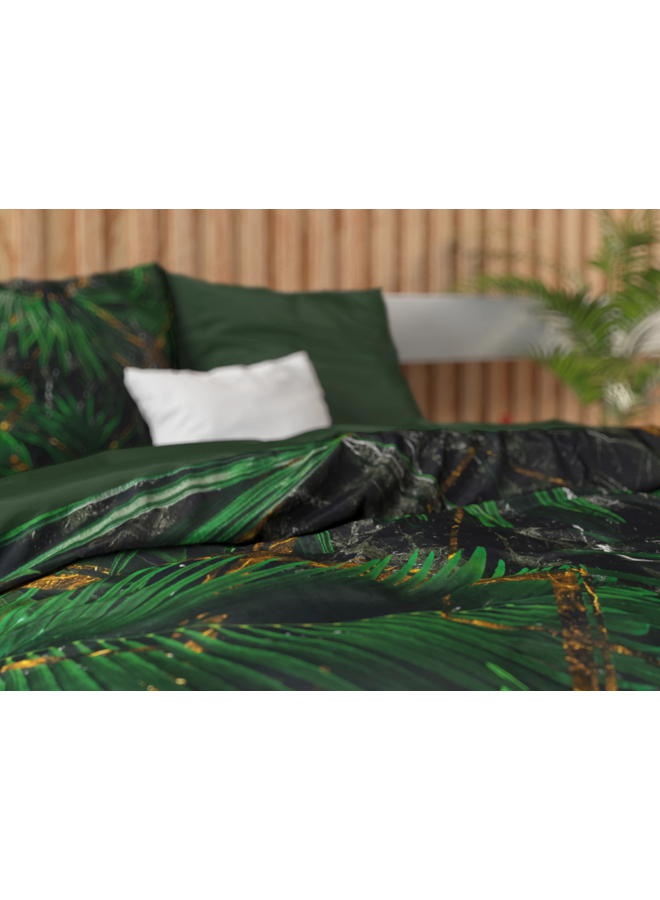 Dreamhouse Dekbedovertrek Avena Groen - Katoensatijn