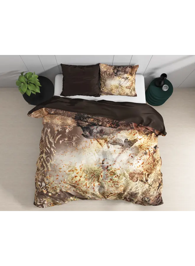 Dreamhouse Dekbedovertrek Inferno Taupe - Katoensatijn