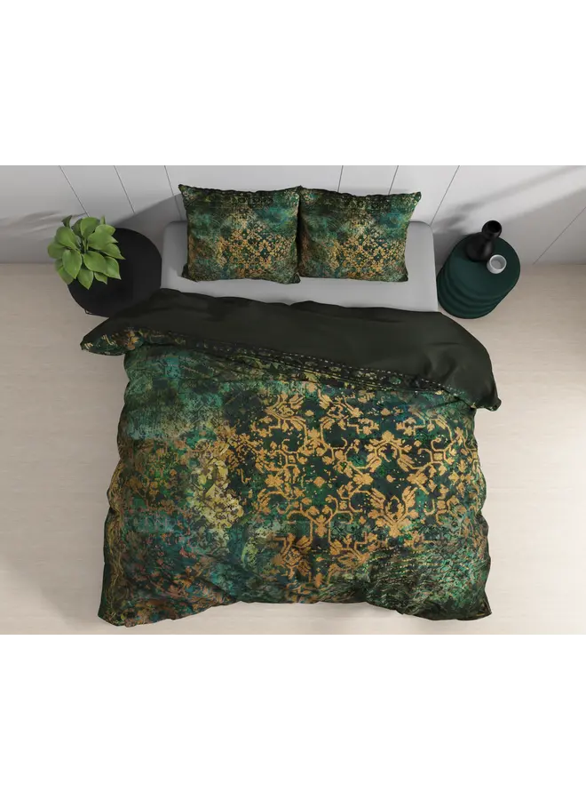 Dreamhouse Dekbedovertrek Venni Groen - Katoensatijn