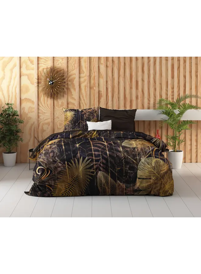 Dreamhouse Dekbedovertrek Oliva Goud - Katoensatijn