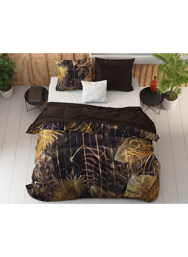 Dreamhouse Dekbedovertrek Oliva Goud - Katoensatijn