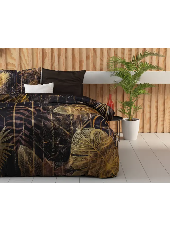 Dreamhouse Dekbedovertrek Oliva Goud - Katoensatijn