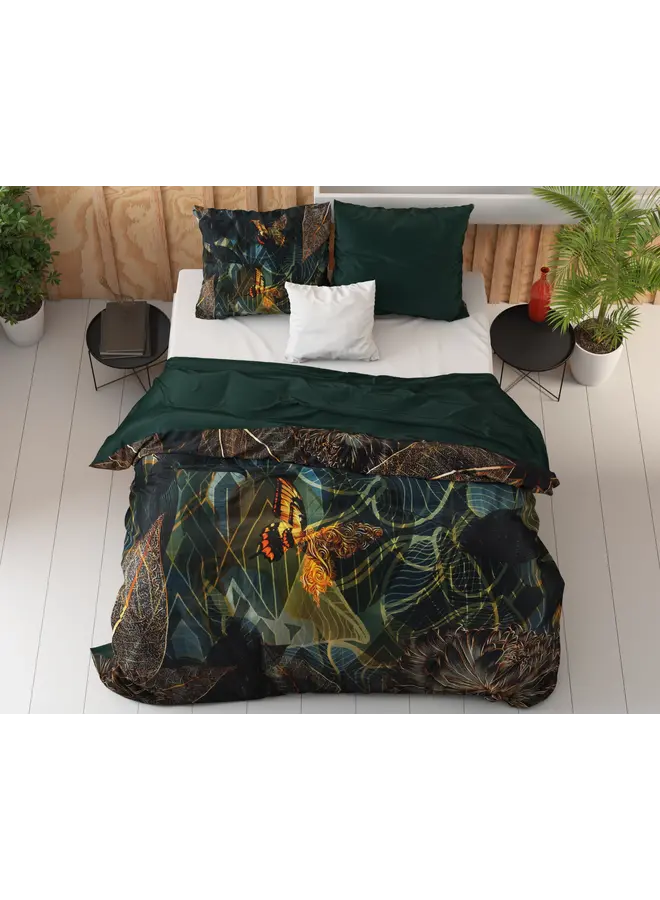 Dreamhouse Dekbedovertrek Dark Rises Zwart - Katoensatijn