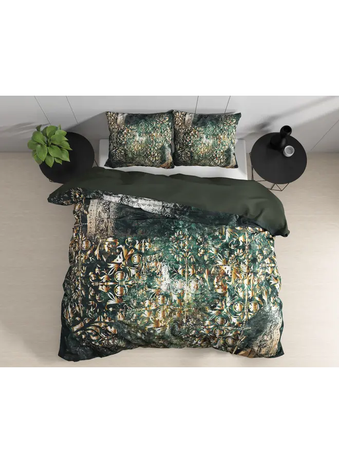 Dreamhouse Dekbedovertrek Nairobi Groen - Katoensatijn