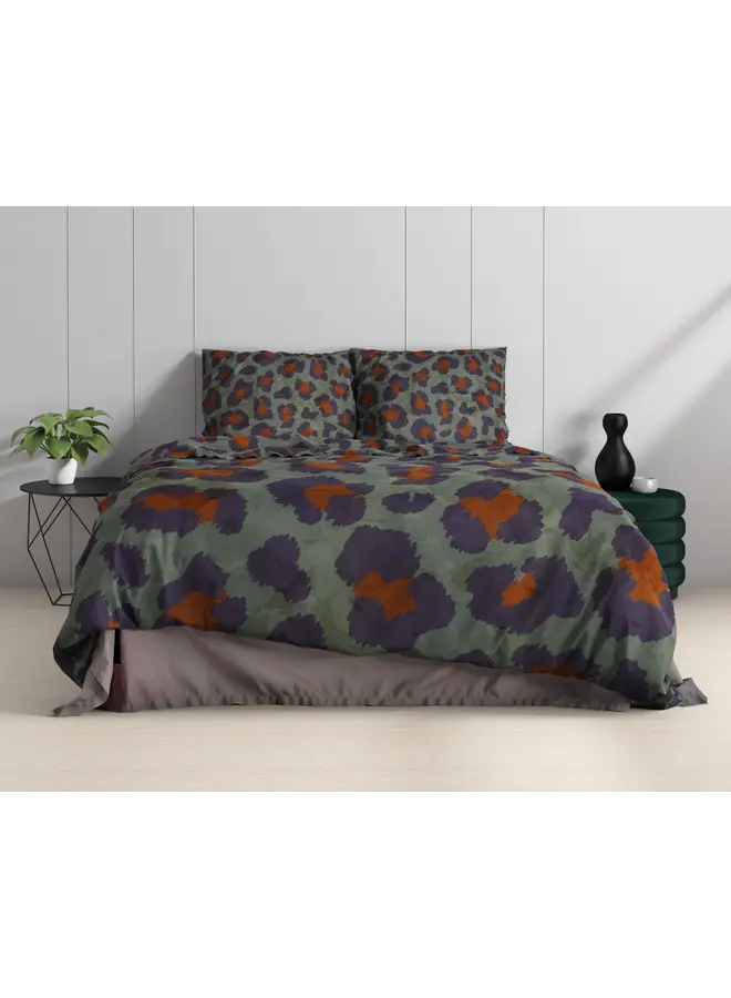 Dreamhouse Dekbedovertrek Mia Groen - Katoensatijn