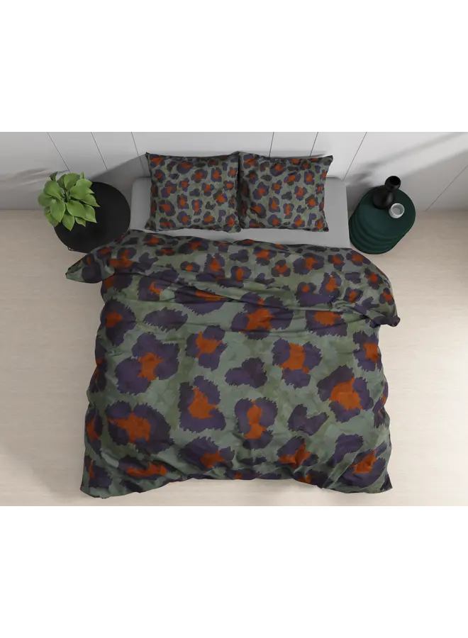 Dreamhouse Dekbedovertrek Mia Groen - Katoensatijn