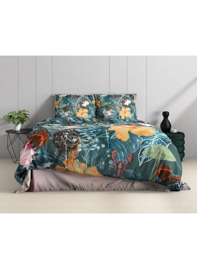 Dreamhouse Dekbedovertrek Calanthe Groen- Katoensatijn