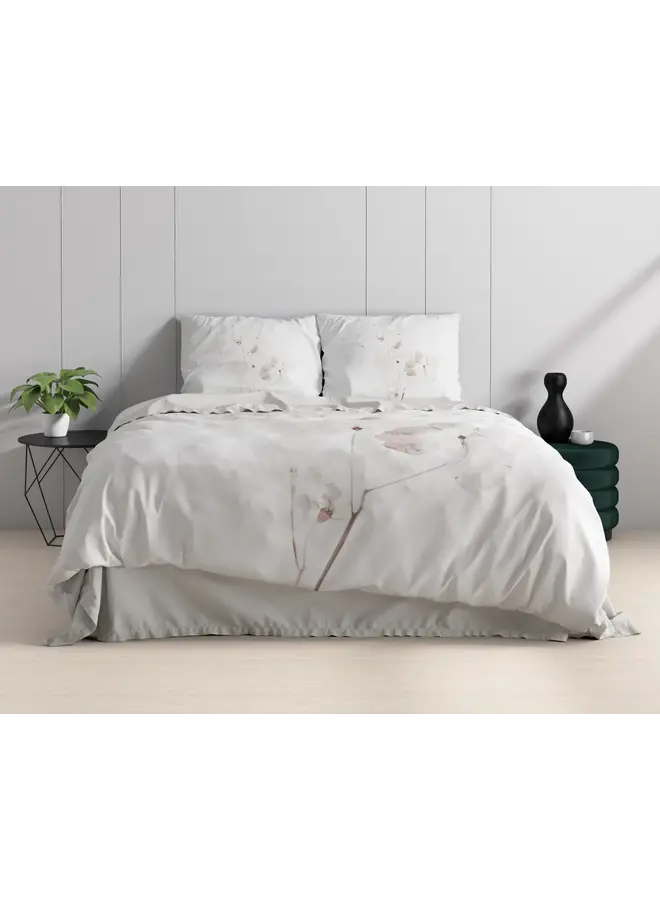 Dreamhouse Dekbedovertrek Dira Wit - Katoensatijn