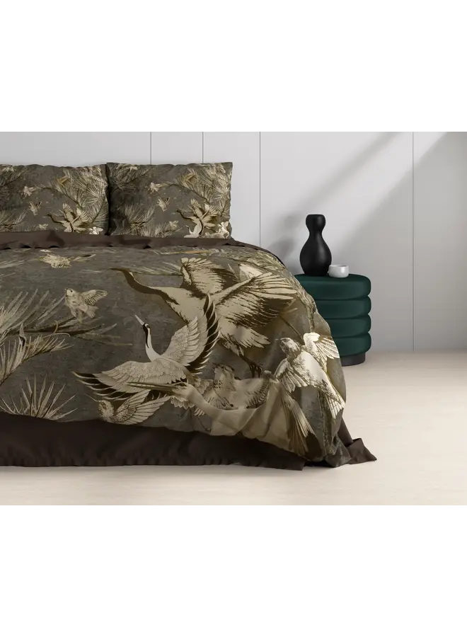 Dreamhouse Dekbedovertrek Aurelien Taupe - Katoensatijn