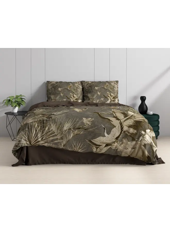 Dreamhouse Dekbedovertrek Aurelien Taupe - Katoensatijn