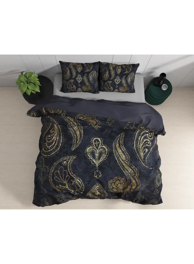 Dreamhouse Dekbedovertrek Jaimy Blauw - Katoensatijn