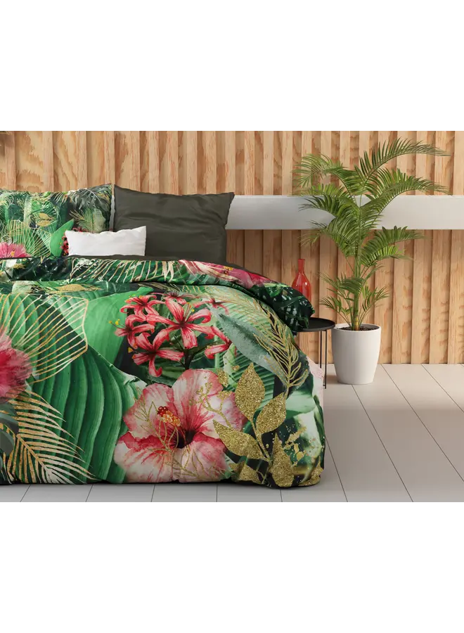 Dreamhouse Dekbedovertrek Mentha Groen - Katoensatijn