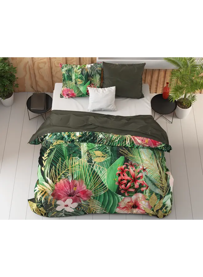 Dreamhouse Dekbedovertrek Mentha Groen - Katoensatijn