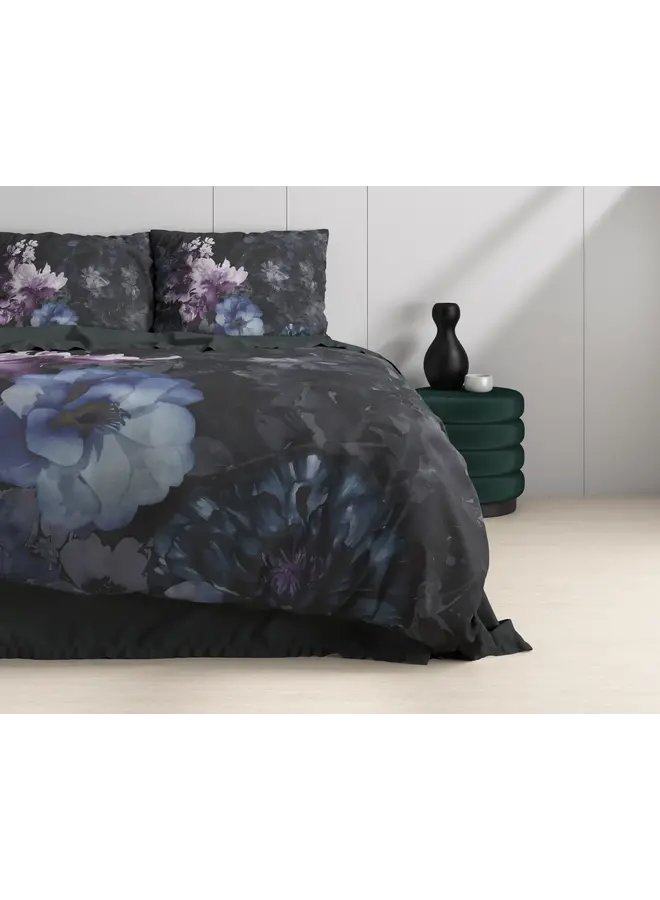 Dreamhouse Dekbedovertrek Delora Zwart - Katoensatijn