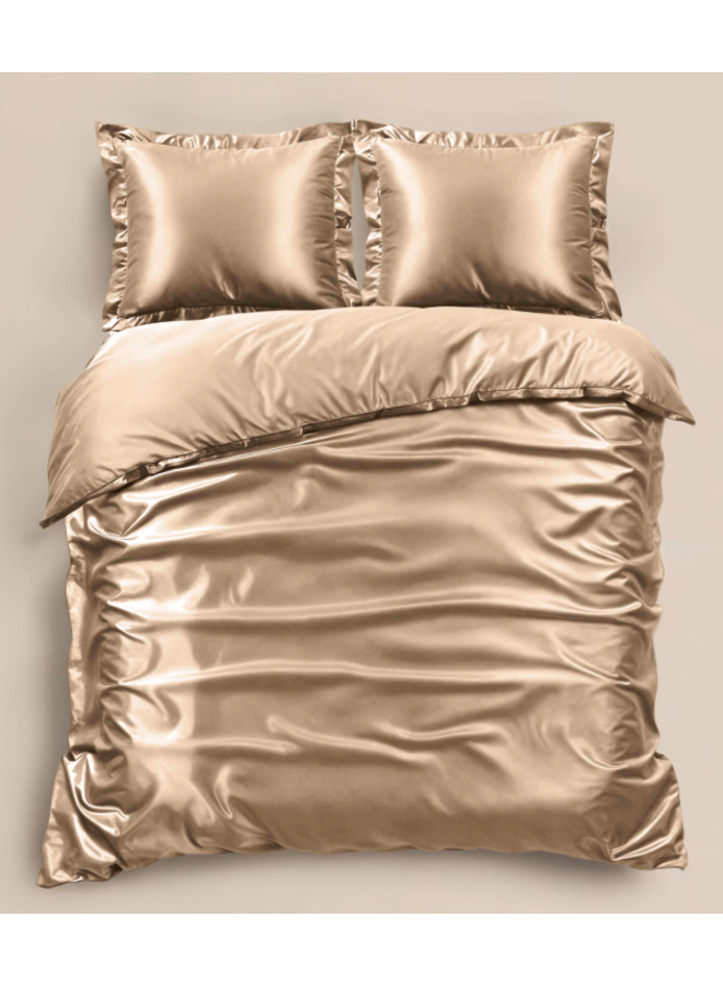 Sleeptime Dekbedovertrek Uni Glossy Taupe - Satijn