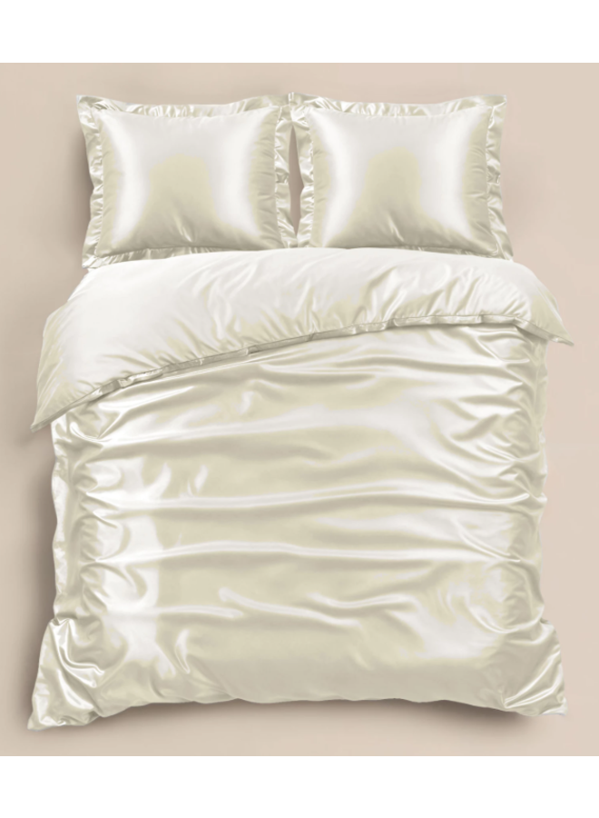 Dekbedovertrek Uni Glossy Creme - Satijn PL3