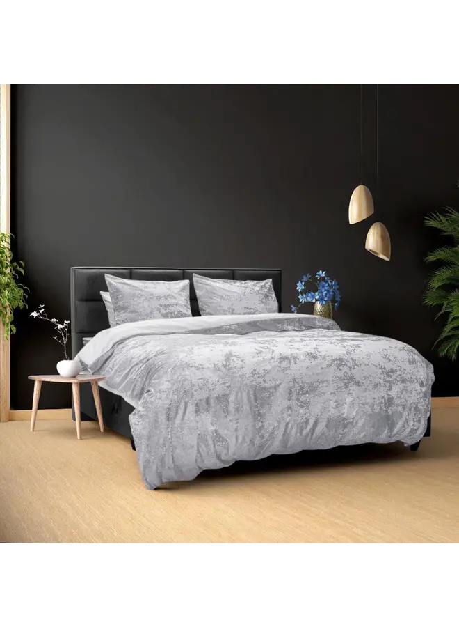 Sleeptime Dekbedovertrek Crystal Grijs - Velvet
