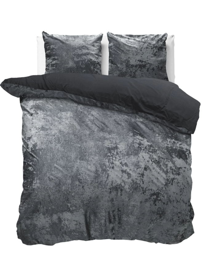 Sleeptime Dekbedovertrek Crushed Antraciet - Velvet