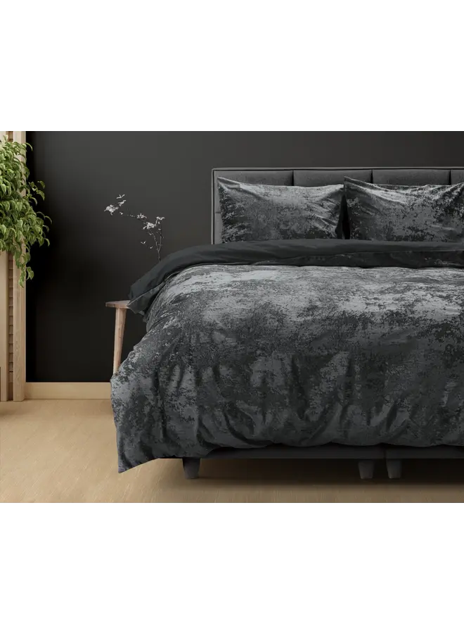 Sleeptime Dekbedovertrek Crushed Antraciet - Velvet