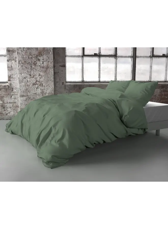 Zensation Dekbedovertrek Satin Point Groen - Microvezel