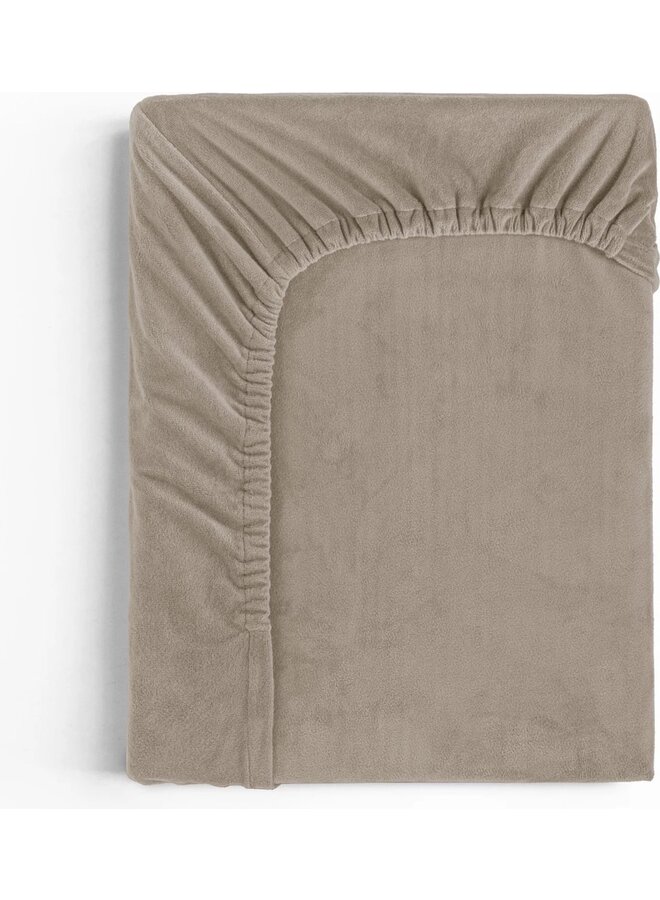Sleeptime Hoeslaken Taupe - Velvet