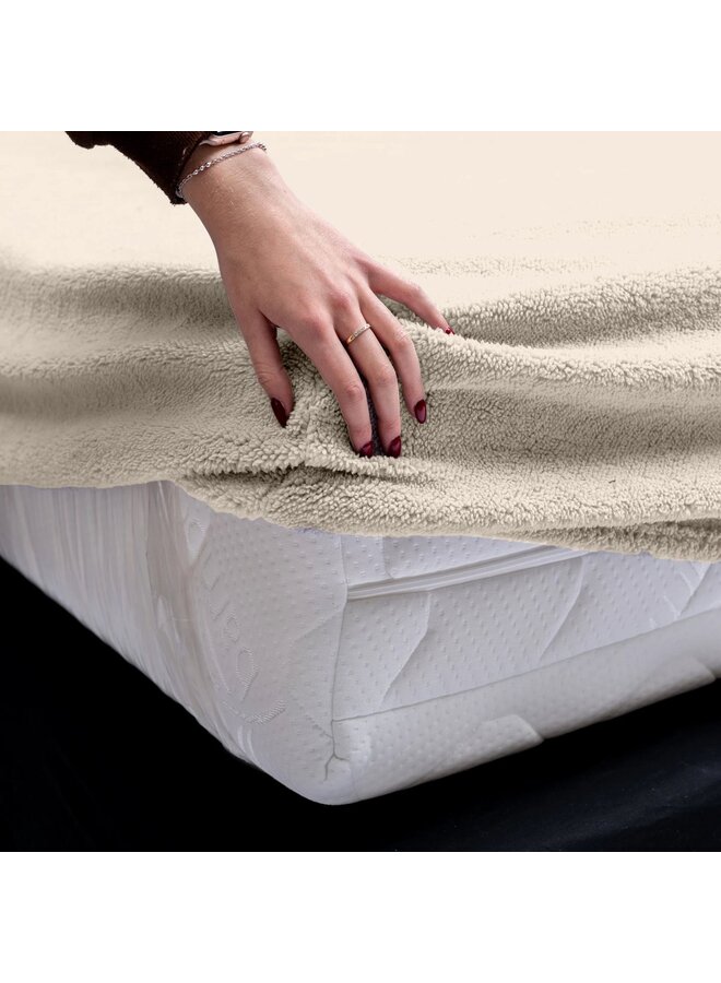 Sleeptime Hoeslaken Creme - Teddystof