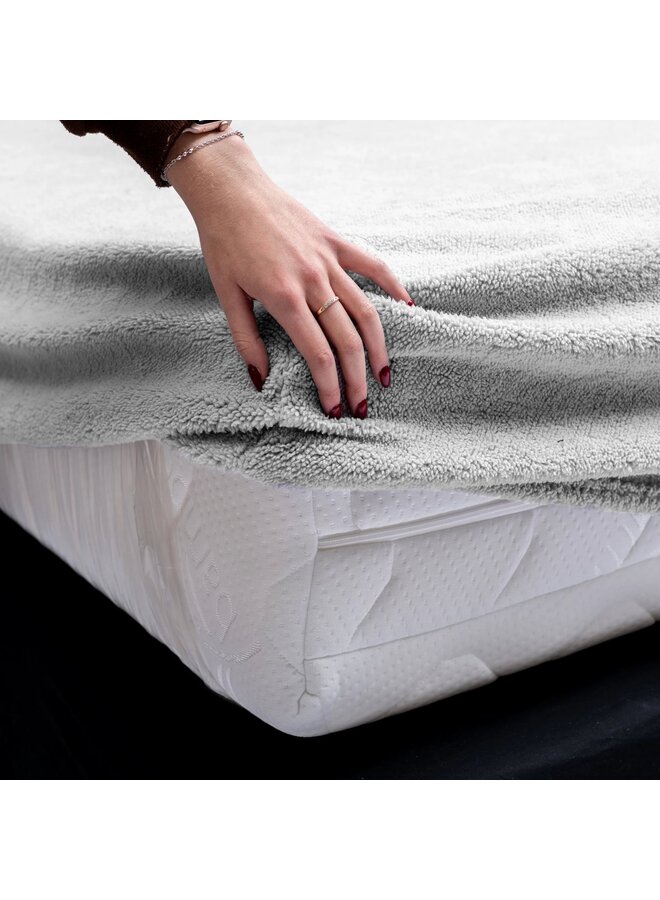 Sleeptime Hoeslaken Grijs - Teddystof