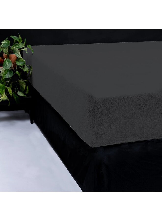 Sleeptime Teddystof Hoeslaken Antraciet