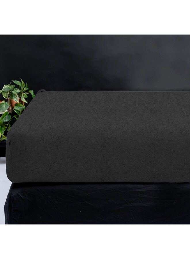 Sleeptime Hoeslaken Antraciet - Teddystof