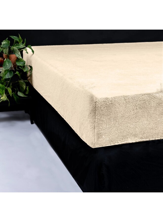 Sleeptime Hoeslaken Taupe - Teddystof