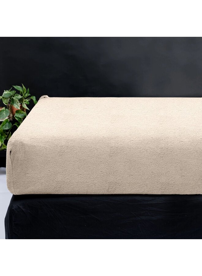 Sleeptime Hoeslaken Taupe - Teddystof