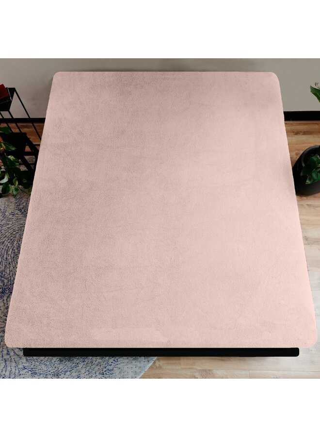 Sleeptime Hoeslaken Roze - Teddystof