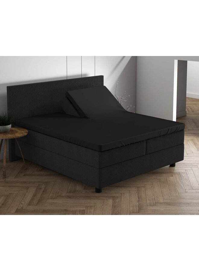 Dreamhouse Hoeslaken Splittopper Zwart - Dubbel Jersey