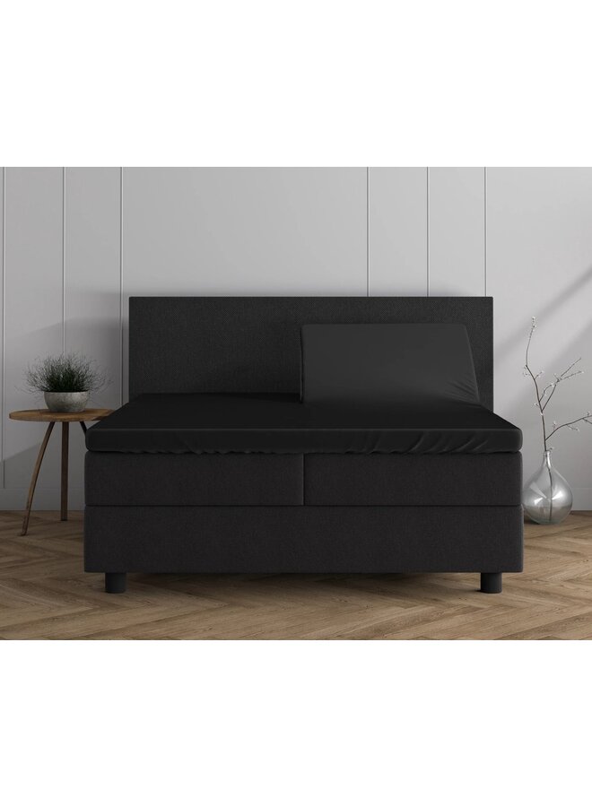 Dreamhouse Hoeslaken Splittopper Zwart - Dubbel Jersey