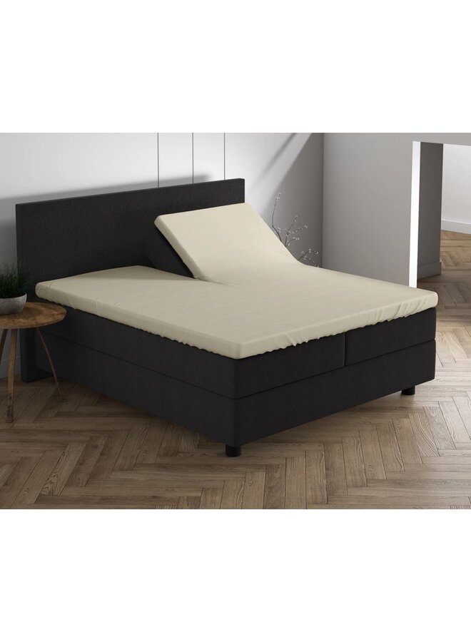 Dreamhouse Hoeslaken Splittopper Creme - Dubbel Jersey