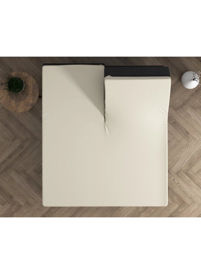 Dreamhouse Hoeslaken Splittopper Creme - Dubbel Jersey