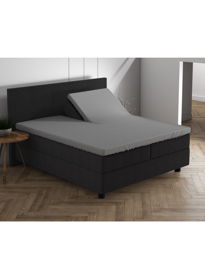 Hoeslaken Splittopper Grijs - Dubbel Jersey