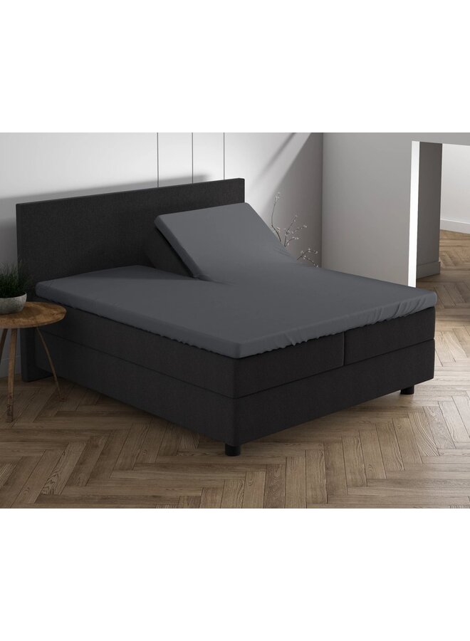 Dreamhouse Hoeslaken Splittopper Antraciet - Dubbel Jersey