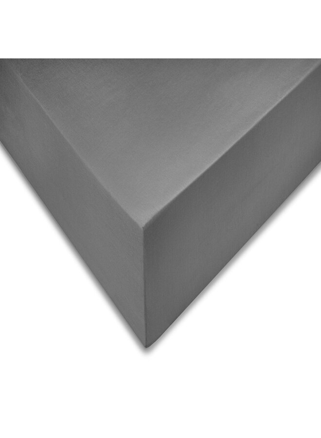 ZO! Home Hoeslaken Antraciet - Katoensatijn