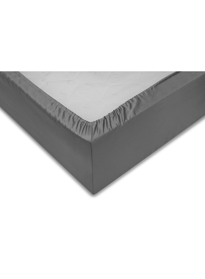 ZO! Home Hoeslaken Antraciet - Katoensatijn