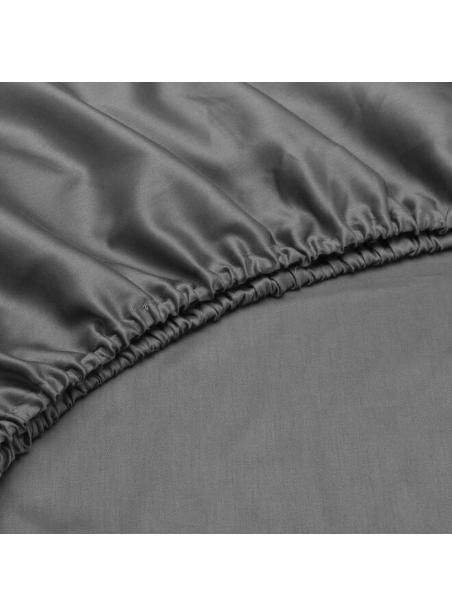 ZO! Home Hoeslaken Antraciet - Katoensatijn