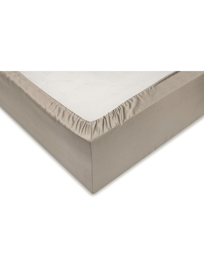 ZO! Home Katoen/Satijn Hoeslaken Zand