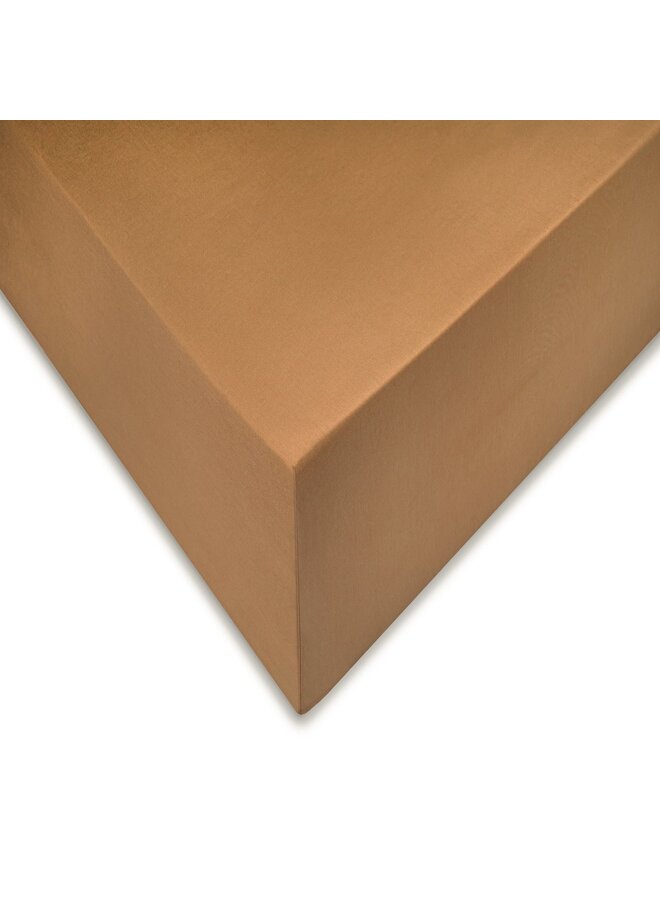 Hoeslaken Cognac Bruin - Katoensatijn