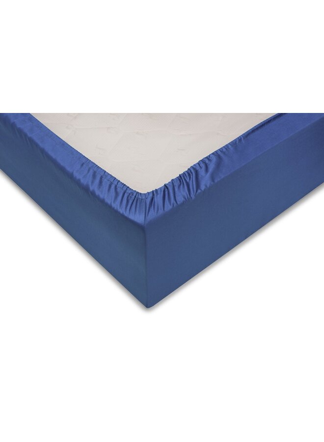 ZO! Home Hoeslaken Blauw - Katoensatijn