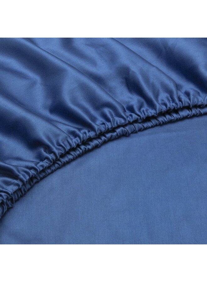 ZO! Home Hoeslaken Blauw - Katoensatijn