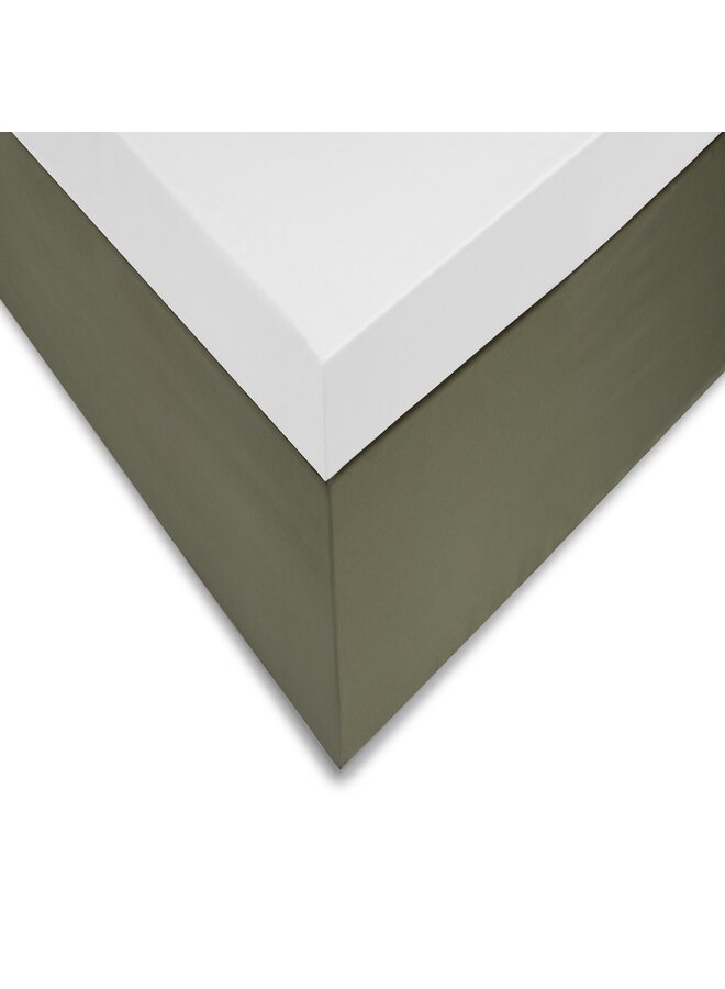 Hoeslaken Topper Wit - Katoensatijn