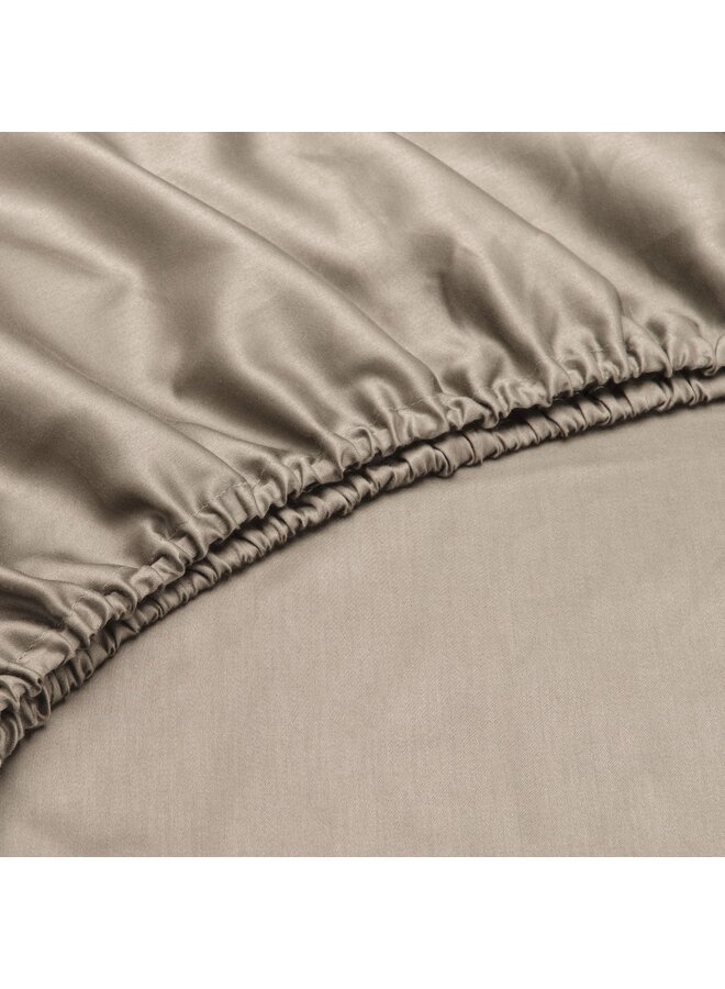 ZO! Home Hoeslaken Topper Zand - Katoensatijn