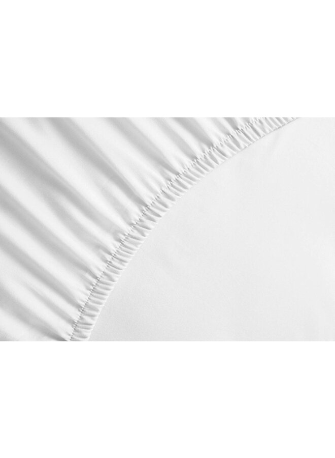 Yellow Hoeslaken Wit - Percale Katoen