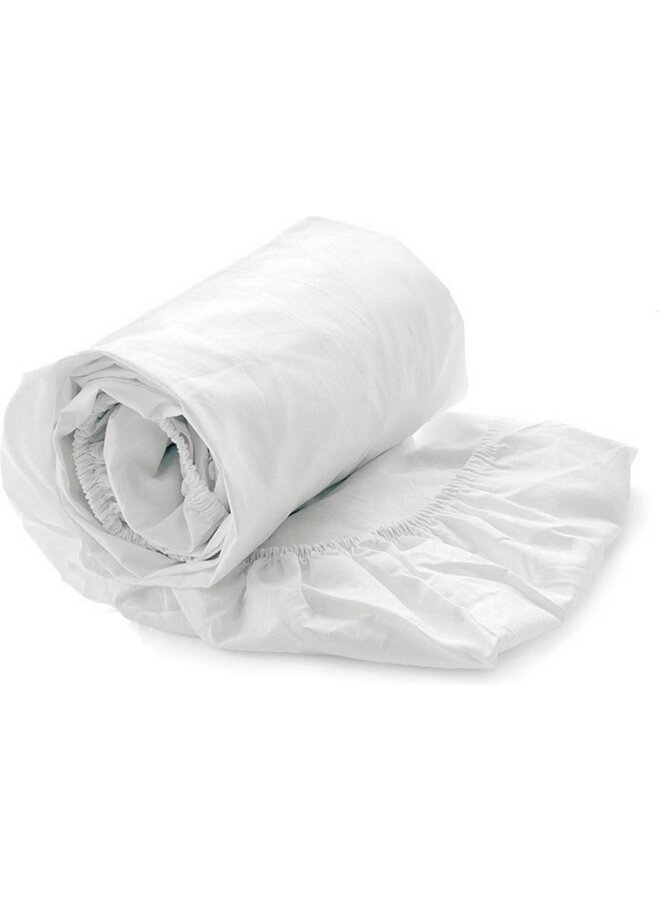 Yellow Hoeslaken Wit - Percale Katoen